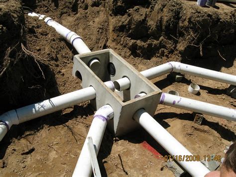 spetic distribution box to leach field|septic tank distribution box setup.